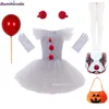 Robe Tutu de Clown gris Pennywise pour enfants, tenue de noël pour enfants, vêtements de fête d'anniversaire, Costume d'halloween pour filles 240109