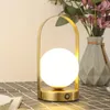 Lampada da notte portatile per esterni da 1 pz, lampada da tavolo, lampada da tavolo wireless con dimmerabile, lampade da comodino con porta di ricarica USB