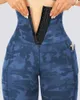Paneel tie-dye legging met zakken Europese en Amerikaanse yoga-sportbroek voor dames Warme gradiënt Vrouwelijke casual broek 240109