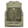 Multi Pockets Summer Mens US Tactical Hiking Fishing Vest Pographer Waistcoat Mesh Cargo Sleeveless Jacket Tool 6XL 240109