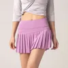 Skirts luemon Align Shorts Yoga Solid Soft Tennis Skort with Pocket Women Sweatwicking Sport Short lulemom Skirt Comprehensive Training Fitness Jogging