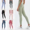 2024 Yoga Leggings Hög midjedesigner Lululemens Womens Sports Wear Legging Classic Elastic Fitness Lady Outwear