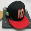 2021 Mexiko monterade mössor Letter M Hip Hop Size Hats Baseball Caps Vuxen Flat Peak för män Kvinnor Fullt stängt2634
