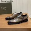 Berluti Business chaussures en cuir Oxford veau fait main haut qualité patchwork peint à la main Scritto messieurs formalwq