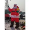 Gratis leverans utomhusaktiviteter 12 MH (40ft) med fläktjätten Uppblåsbar jultomten som annonserar jul gammal man tecknad med vitt ljus