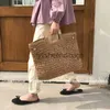 Totes casual rattan large capacity tote for women wicker woven wooden handbags summer beach str bag lady big purses travel sac 2021stylisheendibags