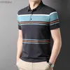 T-shirts pour hommes Top Grade Processus teint en fil Nouvelle marque Designer Polos d'été pour hommes à manches courtes Dépouillé Tops Casual Modes Hommes VêtementsL240111