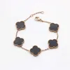 Jewlery Designer Bracelets Four Leaf Clover Braceletステンレス鋼女性結婚式ギフトアクセサリーズデイセットOrname 6hia