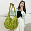 Shoulder Bags Casual Large Capacity Tote Shoulder Bags Designer Ruched Handbag Luxury Nylon Quilted Padded Crossbody Bag Female Big Purse 2022catlin_fashion_bags