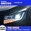 För Chevrolet Cruze LED-strålkastare 09-16 Dagstid Running Light Streamer Turn Signal Indicator Head Lamp Car Accessories Auto Parts