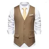 Men's Vests Stylish Solid Color Suit Vest With Watch Chain Perfect For Business Occasions