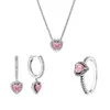 2024 Designer Pandoraring Dora's Band Rings Best-selling Love Earring Ring Piece Set with Diamond Silver Necklace