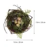 Decorative Flowers 1 Set 20cm Artificial Bird Nests Nest With Eggs Simulation Twig Spotted