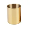 Vaser 20st 400 ml nordisk stil mässing guld vas rostfritt stål cylinder penna hållare för skrivbordsarrangörer står penna potten droppleverans dhu7l