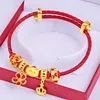 2024designer Pandorabracelet Snake Bone Jia Bead Single Circle Flower Women's Bracelet with Pendant Korean Jewelry