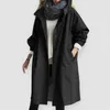 Trench-Coat pour femmes, coupe-vent élégant, veste d'hiver à capuche, vêtements d'extérieur amples, Style coréen, Abrigos Para Mujeres 240110