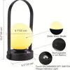 Lampada da notte portatile per esterni da 1 pz, lampada da tavolo, lampada da tavolo wireless con dimmerabile, lampade da comodino con porta di ricarica USB