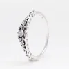 designer luxury rings Pan Family Fairy Tale Crown White Copper Silver Plated Ring Creative Fashion Headdress Fork Bone Female