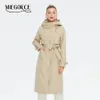 MIEGOFCE Lente Herfst Mode Dames Lange Trenchcoat Vrouwelijke Capuchon Riem Jas Casual Losse Windjack Parka F23809 240110