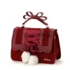 Totes mode Liz Lisa mignon arc sacs à bandoulière femmes doux rouge sac à main célèbre marque Designer fille en cuir sacstylishyslbags