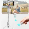 Stabilisateurs Stabilisateur de cardan portatif avec lumière de remplissage sans fil Bluetooth Selfie Stick trépied stabilisateur de cardan cardan pour Smartphone vidéo YQ240110