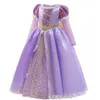 Abito da Rapunzel per bambini per principessa Ragazza Tangled Costume Cosplay Baby Halloween Natale Carnevale Festa di compleanno Fancy 240109