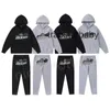 Mens Trapstar Hoody and Pants Tracksuit Luxury Brand Sport Suit Lång ärm Huva Womens Fashion Gym Tops Klädkläder