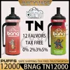 Bang King TN12000 bouffées de cigarettes électroniques jetables dispositif de vape 600mah batterie 20ml bâton prérempli vs bouffée 800 10000 12000 bouffée flex 2800 vs bang 6000 tornado 7000 9000