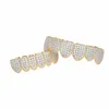 Cubique Zircon Hip Hop crocs dents haut bas grilles bouche dentaire Punk casquettes Cosplay fête rappeur bijoux 240109