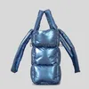 Bolsos de hombro Bolso de mano acolchado a cuadros de moda, bolsos de mujer hinchados suaves de diseñador, bolsos de hombro de algodón de nailon de lujo, bolsos cálidos de invierno para mujer Purseblieberryeyes