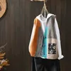 Lente en herfst Damesvest V-hals Mouwloos Knopenprintpaneel Vintage gebreid vest Mode Casual trui Tanktops 240110