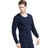 Ankomst termiska underkläder set manlig höst vinter tjock varm rund nack underskjortor byxor man long johns s ~ 4xl 240110