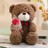 Partihandel Ocean Frakt 25 cm Bear Plush Toy Little Bear Doll Rose Bear Doll Girls Valentine's Day Present Clip Doll