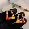 Fashion Vintage Enamel Drop Glaze Geometric Earrings For Women Light Luxury Niche High-End Unique Trendy Jewelry