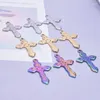 Charms 4 stks Mode Bloemen Religieuze Jesus Cross Designer Voor Sieraden Maken Benodigdheden Hanger Armband Ketting Oorbel