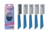 5 PCSBOX RACH KANT Rostfritt stål ansiktsögonbryn Razor Trimmer Shaper Shaver Blad Knife Hair Remover Tinkle4283225