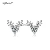 Stud Exquisite ELK Deer Moissanite 925 Sterling Silver Earrings For Women Piercing Luxury Jewelry Christmas Gift Friend YQ240110