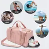 Bolsa de gimnasio para hombre con compartimento para zapatos y bolsa húmeda, bolsa de lona para viaje en avión para mujer, bolsa de asas deportiva para natación y yoga 240109