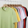 Männer T-Shirts Baumwolle Solide Herren Kurzarm Kleidung Kausal Oansatz Basic Tees Frau Angepasst Männliche Tops Groß T-shirt Großhandel