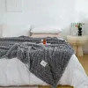 Твердое клетчатое одеяло на осень-зиму, мягкое теплое пушистое одеяло, диван, коралловое флисовое покрывало на кровать для взрослых, детские одеяла 240109