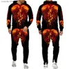 Survêtements pour hommes 2022 Phoenix Tattoo 3D partout imprimé sweat à capuche costumes hommes survêtements manches longues sweats pantalons de survêtement hommes streetwear ensembles T240110