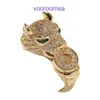 Carter Rings Damskie pierścień mody Full Diamond Leopard Head Luksus i wysokiej jakości promieniowanie Pieniądze Kreatywność Kreatywność Wykwintne otwarcie z oryginalnym pudełkiem