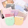 Sacs de rangement 1PC Fashion Plaid Cosmétique Sac Dames Embrayage Maquillage Pochette Portable Clé Clé Serviette Hygiénique Fermeture À Glissière