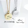 Kettingen Gepersonaliseerde urn ketting Urn ketting voor as Crematie Handschrift Sieraden Verlies van geliefde Cadeau Papa Memorial Rouw Cadeau