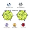 Stud JewelryPalace Genuine Peridot Blue Topaz Amethyst Citrine Garnet 925 Sterling Silver Stud Earrings for Women Colorful Gemstone YQ240110