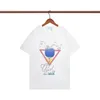 2024 New Hip Hop T-shirt Men's Casual T-shirt Luxury Fashion Letter Printing Short Sleeve Men's and Women's Street Clothing Round Neck European Size Clothing s-XL111