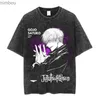 T-shirt da uomo Estate 3D Anime Jujutsu Kaisen Stampa T Shirt Satoru Gojo Grafica Maniche corte Kid Moda Tee Shirts Harajuku Abbigliamento TeesL240110