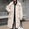 Trenchs de femmes manteaux 2024 manteau d'hiver femmes doudoune en coton ample grande épaisseur mi-longueur version vêtement d'extérieur à capuche pardessus chaud parkas