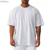 T-shirty męskie duże perspektywy ożywione T-koszule męskie T-shirt na ramię pół rękawów Lato luźne hip hop sportowe koszulka fitness koszulka 240110