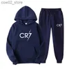 Survêtements pour hommes CR7 Sweat à capuche imprimé Survêtements Sweats à capuche et pantalons en molleton Ensemble Pull à capuche Sweat-shirt Sport Marque Vêtements Survêtement Pantalon de survêtement Q230110